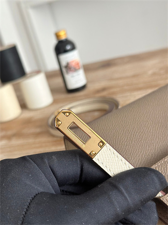 H**mes kelly mini ii bag epsom leather etoupe/craie hs