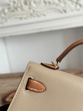 H**mes kelly mini ii bag epsom leather trench/gold hs