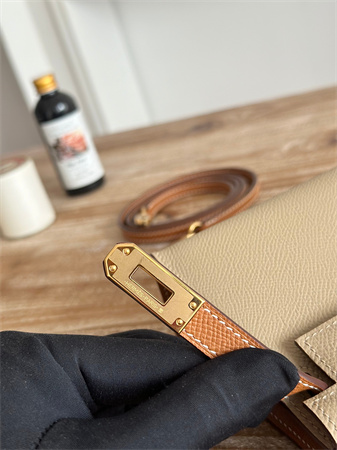 H**mes kelly mini ii bag epsom leather trench/gold hs