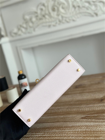 H**mes kelly mini ii bag epsom leather mauve pale/craie hs