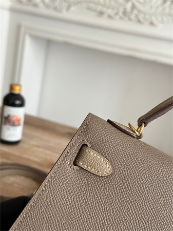 H**mes kelly mini ii bag epsom leather etoupe/gris tourterelle hs