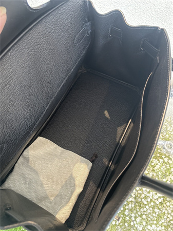 Bir.kin Shoulder Bag 29 Swift Leather Gold/Silver Tone Metal Black Color HS