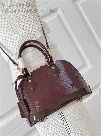 L.V Alma BB Bag Epi Leather Burgundy M40301