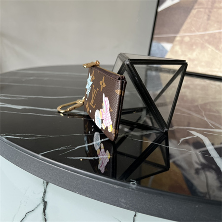 L.V  Key Pouch Vivienne Holidays Monogram Canvas Inside Blue M12229