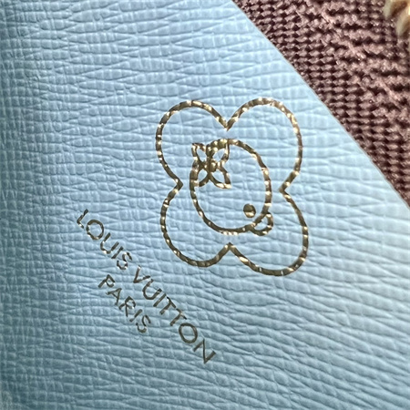 L.V  Key Pouch Vivienne Holidays Monogram Canvas Inside Blue M12229