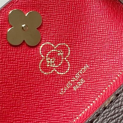 L.V Rosalie Coin Purse Monogram Canvas Vivienne Inside Red M12220