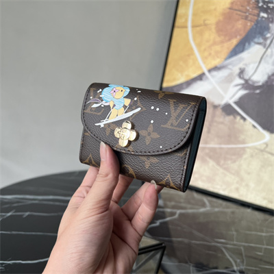 L.V Rosalie Coin Purse Monogram Canvas Vivienne Inside Blue M12239