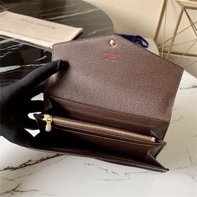 L.V Sarah Wallet Damier Ebene Canvas  N60114