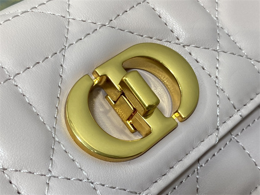 CD MISS CARO POUCH WITH CHAIN Macrocannage Lambskin Pink