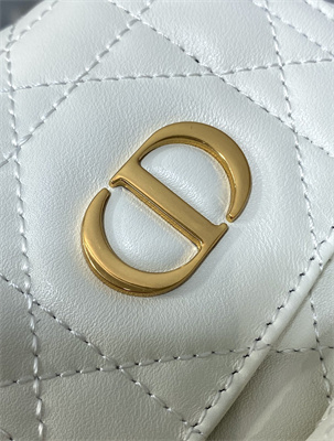 CD CARO BACKPACK Small  Macrocannage Lambskin White