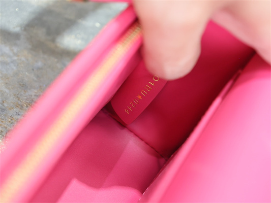 cd miss D*or flap bag graffiti printed calfskin fuchsia/black