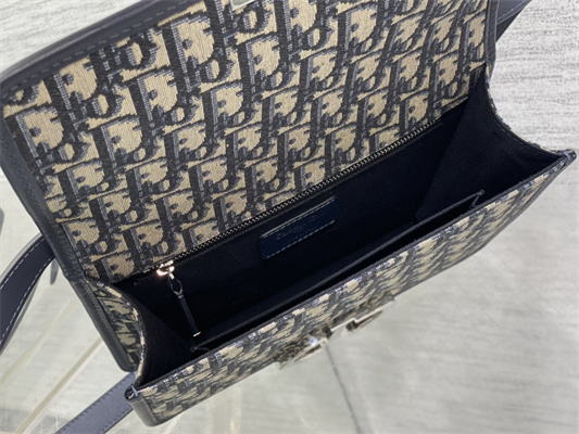 CD 30 Montaigne Bag Blue Oblique Jacquard& Leather