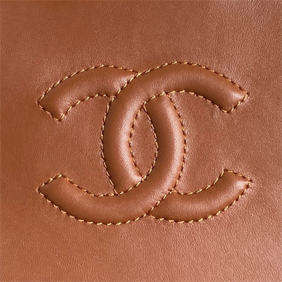 Ch*el flap bag shearling lambskin & gold-tone metal beige/brown as5149