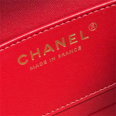 Ch*el small box bag lambskin & gold-tone metal  black as5167