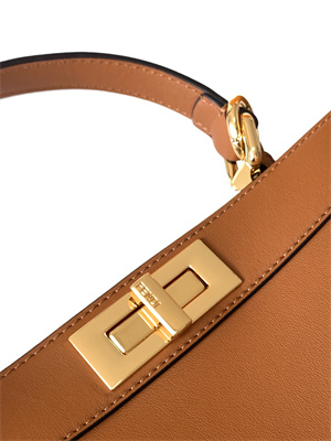 Fen.di PEEKABOO ICONIC ISEEU Medium leather bag Brown