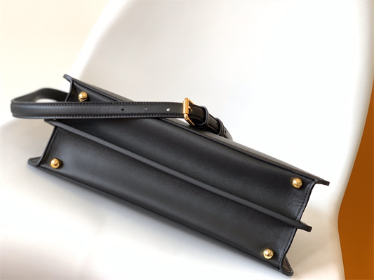 Fen.di PEEKABOO ICONIC ISEEU Medium leather bag Black