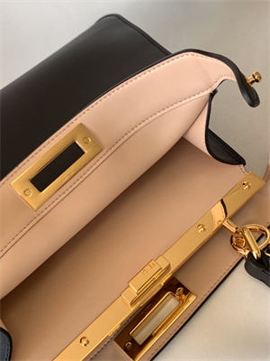 Fen.di PEEKABOO ICONIC ISEEU Medium leather bag Black