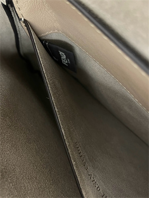 Fen.di Peekaboo Soft Medium Leather Bag Gray