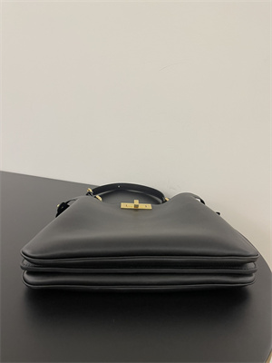 Fen.di Peekaboo Soft Medium Leather Bag Black