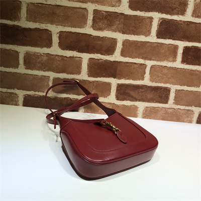 Gu.cci Jackie 1961 Mini Shoulder Bag Red Leather 637091