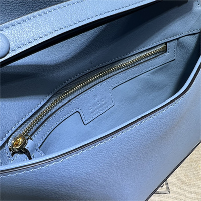 Gu.cci Blondie Shoulder Bag Blue Leather 699268