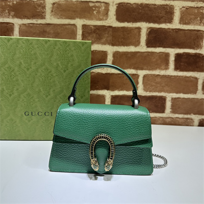 Gu.cci Dionysus Mini Top Handel Bag Green Leather 752029