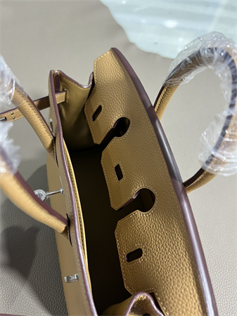 Bir.kin Bag TOGO Leather 25/30/35CM Gold/Silver Hardware In Chai Color HS