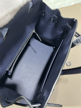 Bir.kin Bag TOGO Leather 25/30/35CM Gold/Silver Hardware In Dark Blue Color HS