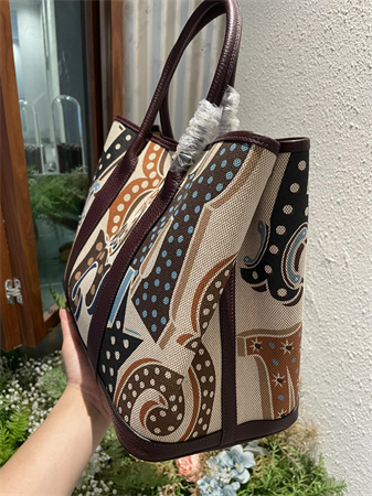 Her.mes  Garden Party 36CM Togo Leather and Graffiti Canvas HS