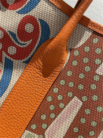 Her.mes  Garden Party 36CM Togo Leather and Graffiti Canvas HS