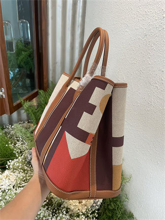 Her.mes  Garden Party 36CM Togo Leather and Graffiti Canvas HS