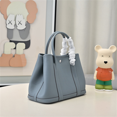 H**mes garden party 30/36cm togo leather bleu lin hs