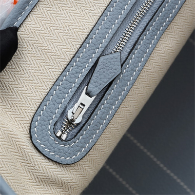 H**mes garden party 30/36cm calfskin leather bleu lin