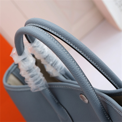 H**mes garden party 30/36cm calfskin leather bleu lin