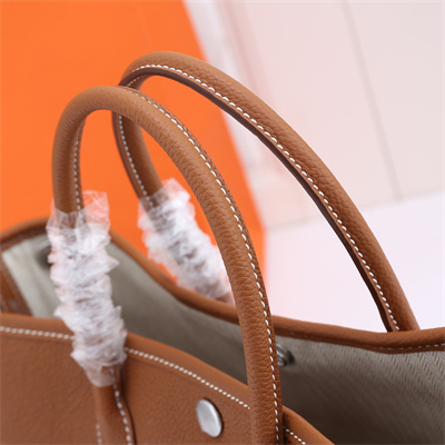 H**mes garden party 30/36cm calfskin leather gold