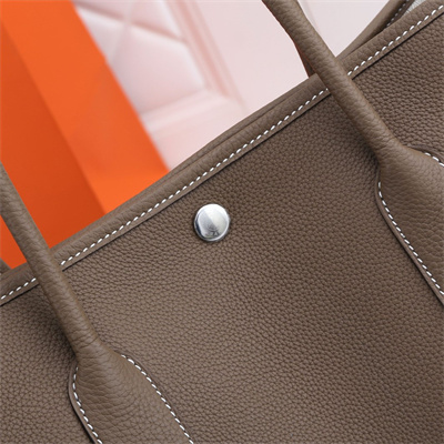 H**mes garden party 30/36cm calfskin leather etoupe