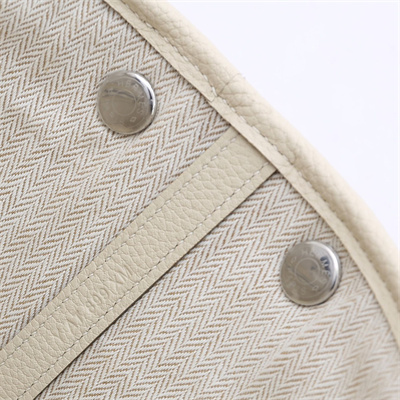 H**mes garden party 30/36cm calfskin leather craie