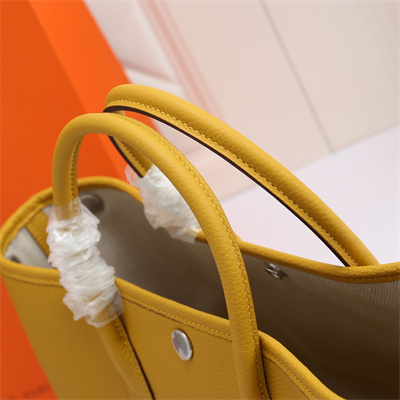 H**mes garden party 30/36cm calfskin leather jaune amber