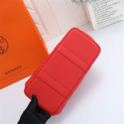 H**mes garden party 30/36cm calfskin leather red