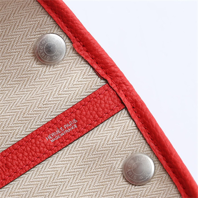 H**mes garden party 30/36cm calfskin leather red