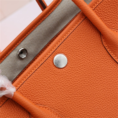 H**mes garden party 30/36cm calfskin leather orange