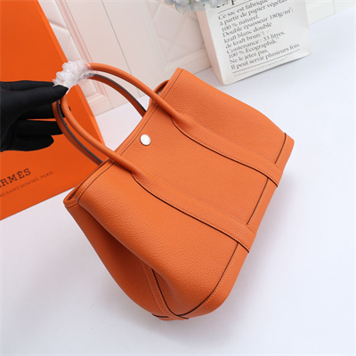 H**mes garden party 30/36cm calfskin leather orange