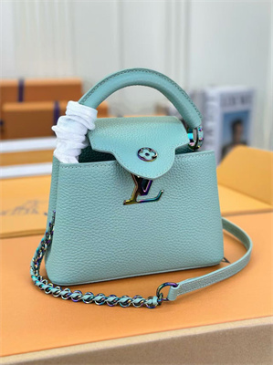 L.V Capucines Mini Bag Taurillon Leather Green M22055