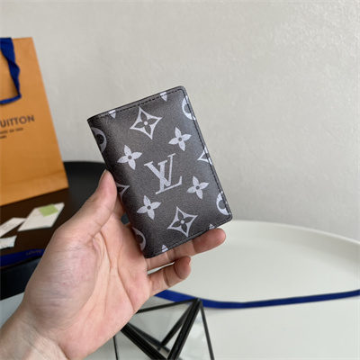 L.V Pocket Organizer Brushed Monogram cowhide leather Black/White M11635