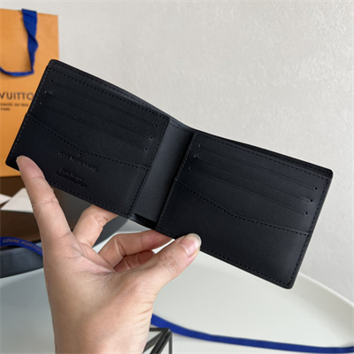 L.V Slender Wallet Brushed Monogram cowhide leather Black/White M11708