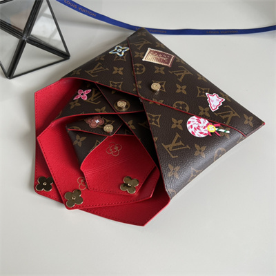 L.V Kirigami Pochette Monogram Canvas Candy Red M12203