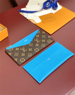 L.V Kirigami Organizer Monogram Canvas Gaston Blue Pink M12359