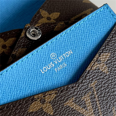 L.V Kirigami Card Holder Monogram Canvas Gaston Blue M12884
