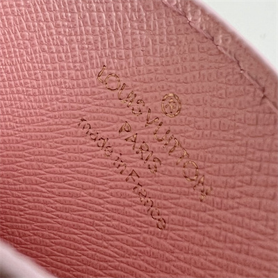 L.V Charms Card Holder Damier Azur Pink M82739