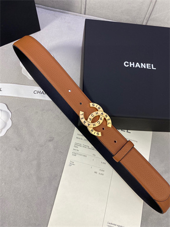 Ch*el belts in calfskin 30mm gold/silver hardware brown